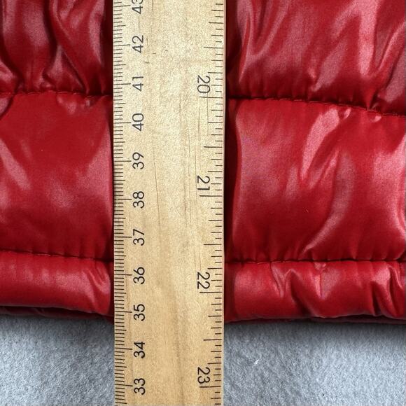 Old Navy Women M Red Lightweight Puffer Jacket Quilted Nylon Zip Front Athleisur - Picture 13 of 13